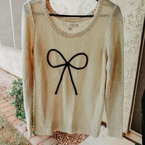 LC Lauren Conrad Bow Tie Sweater